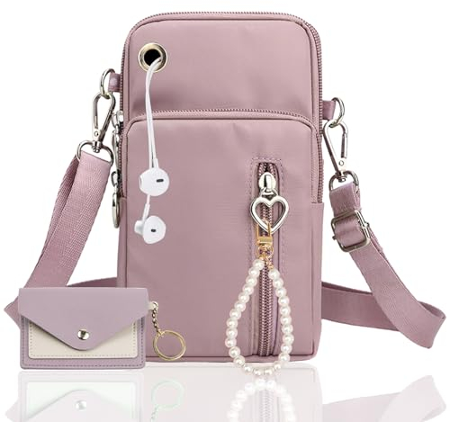 IJHYGD Sac Telephone Portable Femme Pochette Telephone Portable Sacoche Femme Bandoulière Pochette Bandoulière Femme Pochette Telephone Sac Bandoulière Avec Pendentif En Perles Et Étui à Cartes