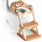 Rabb 1st Bear Potty Training Seat, Upgrade 2 in 1 Toddler Toilet Seat,Splash Guard Anti-Slip Pad Step Stool,Brown
