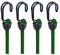 BASI | 4er Set Gummispannseil mit Haken | 80 cm Ø 8 mm | Spanngummis Gepäckspanner mit Doppelhaken | Ladungssicherung Transportsicherung - Spanngurt Set | 4 Stück