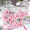 Rosa Candy Bar Deko Holz, Dekoschriftzug Candybar, Sweetsbar Tischdekoration mit Feine Schnitzereien, Candybar Schriftzug Tisch Ornament, Candy Bar Schild für Hochzeiten, Geburtstage, Candybar Party