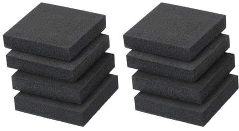PATIKIL EVA Anti-Vibrationspads, 8 Stück Stoßdämpfende Unterlegscheiben 2 x 2 x 0,4 für HVAC, Klimaanlage, Luftkompressor, Kondensator, Trockner, Schwarz