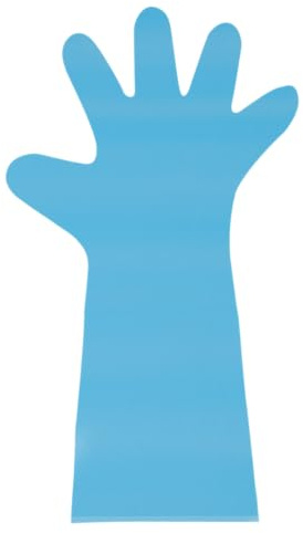 BICAP PE Handschuh extra lang 50 cm Universalhandschuh 30 my, Blau | 100 Stück