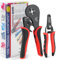 SOLLON Pinza para crimpar, 0.08-16mm² Crimpadora Terminales Alicates Kit,Crimpadora con Pelacables y 1250 Terminales de Cable Crimper (HCS10-4)