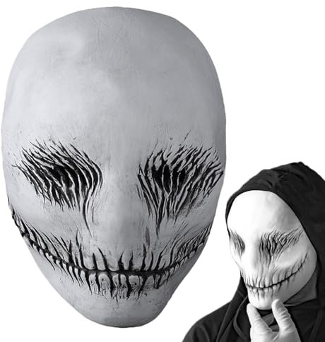 Snsengg Devil Scary Face Cover | Kostüm Kopfbedeckung Cosplay Kopfbedeckung | Herren Kostüm Gesichtsabdeckung Weiches und bequemes Design