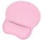 TIDALSOIL Ergonomic Mouse Pad with Wrist Support with Non-Slip PU Base, Pain Relief Memory Foam Mousepad for Office & Home, Pink