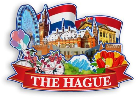 Quwsne Kühlschrankmagnet, Motiv: Den Haag, Niederlande, Kühlschrankmagnet, Stadt, Reise, Souvenirs, Touristengeschenke, 3D-Klassische Sehenswürdigkeiten, Handarbeit, Heimdekoration, 1975