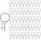 Schlüsselring mit Kette 150 Schlüsselanhänger Basteln Set,50Schlüsselanhänger Ringe Kette + 50 Schrauböse Pins- + 50Schlüsselringe 25mm für Schlüssel Handwerk DIY, Taschen Schmuckherstellung (Silber)