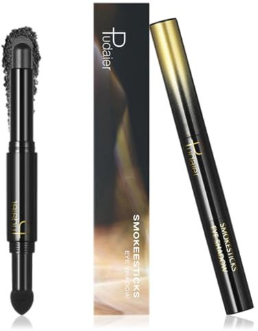 Lidschatten Stift, Eyeshadow Pencil, Langanhaltend und Hochpigmentierter Creme Glitzer Lidschatten, Doppelseitiger Lidschattenstift, Shimmer Cream Eyeshadow Pen, Smoky Grey Shimmer