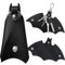 NOPKESV 1 pièce Organisateur de Clés jusqu'à 14 Batman en Cuir Synthétique Portefeuille Chauve-souris de Voiture Clef Cuir Porte Clé Original pour Tous les Types de Clés