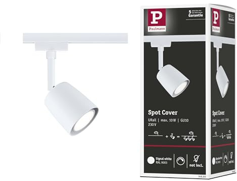 Paulmann 94880 URail Schienenspot Cover GU10 max. 10W dimmbar 230V Signalweiß Schienensystem - Leuchtmittel frei wählbar