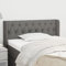 Brokky Kopfteil mit Ohren Bett Kopfteil Kopfenden Bed Headboard Bettkopfteil Kopfteil Dunkelgrau 103x16x78/88 cm Stoff - 3119095