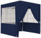Myheimly Profi Partyzelt mit Seitenwänden UV-beständig Wasserbeständig Pavillon Festzelt Gartenpavillon Gartenzelt Garten Bierzelt Blau,2.5 x 2.5 m