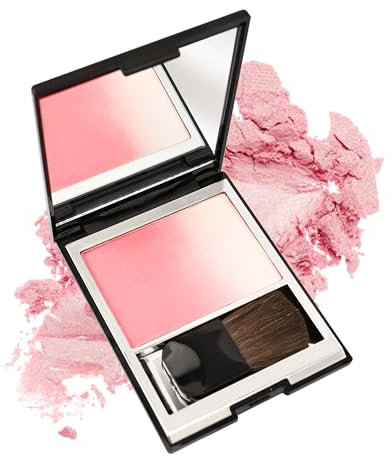 Gradient Blush Puder, Versatile Rose Rouge Puder Schimmer Make-Up Palette mit Pinsel, Superfeines Pulver, Wasserfest Long Lasting, Blendable Cheek Blusher für Alle Hauttypen Geeignet, 1 X 4 g (05)