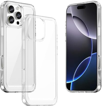 Xuikmd Case for iPhone 16 Pro Max Military-Grade Shockproof Clear Phone Cover, Ultra-Thin Hard PC Back, Anti-Yellowing, Anti-Scratch Protective Case