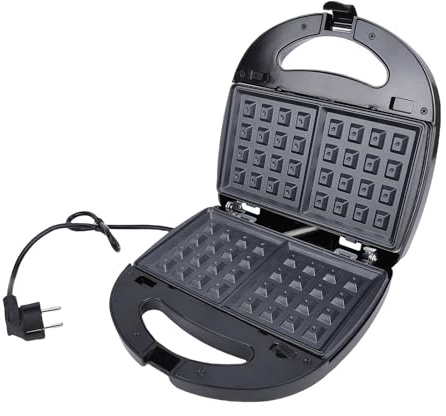 Fockety Elektrischer Sandwichmaker, 3 in 1 Sandwich Panini Maker, Waffeleisen mit Gegrilltem Käse, Antihaftbeschichtete Grill Sandwichpresse Zum Kochen von Frühstück, Gegrilltem Käse,