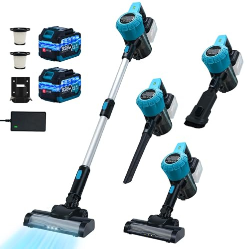 Akku Staubsauger für Makita Akku 18V,16000Pa 2-Stufige 132W Starke | Groß 800mL Staubbehälter Kabellos Handstaubsauger für Auto, Haus