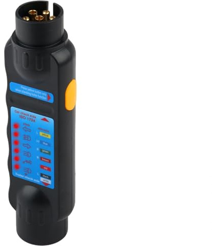 7 Pin Car Trailer Plug Tester, 12V Towbar Wiring Tester with 6LED for Car | Towing Lights Wiring Circuit Plug Socket, Trailer Testers Diagnostic Testing Tools for Truck/Caravan/RV/Horsebox/Boat Trailer