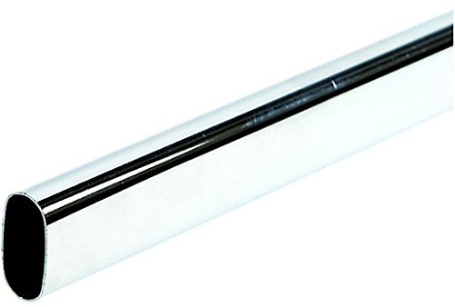 Wardrobe rail set - 30mm x 15mm (1200mm) Chrome
