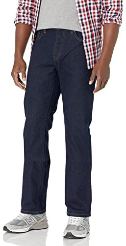 Amazon Essentials Men's Slim-Fit Bootcut Jeans, Rinsed, 32W / 34L
