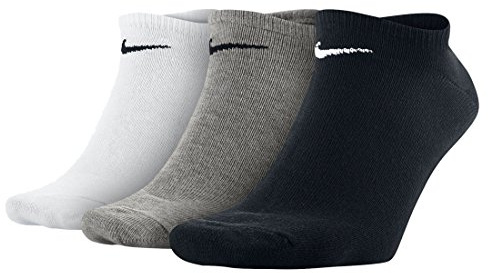 Nike U Nk Everyday Ltwt NS 3PR Socks - Wh(Blk)/Dgh(Blk)/Blk(Wh), Small
