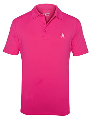 Royal & Awesome Polo de Golf pour Homme, Hauts de Golf pour Homme, Chemises de Golf pour Homme, Polos de Golf pour Homme, Rose, M