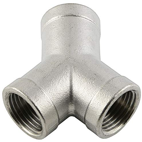 Fittingteile - 2-fach Verteiler mit 3x Innengewinde Luftweichen Druckluft Wasser Fittinge (Werkstoff: Edelstahl - Gewindegröße: Rp 2)