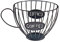 MagiDeal Café Cesta del Almacenaje, Hierro Forjado Café Pod Cápsulas Café Pod Bastidor En Forma De Taza Capacidad Grande Organización Cocina - Negro