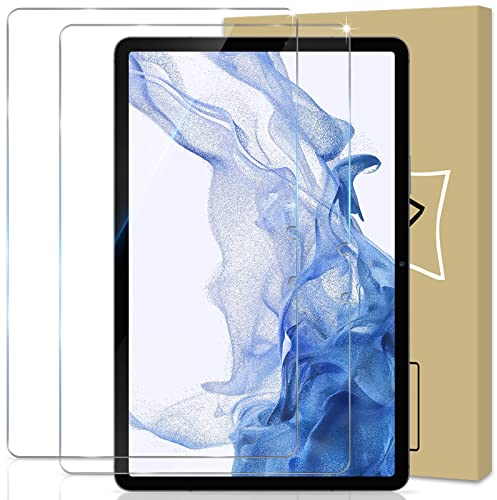 GiiYoon 2 Stück Schutzfolie Kompatibel mit Samsung Galaxy Tab S8 /S7 11 Zoll, HD Displayschutzfolie, 9H Härte, Volle Abdeckung, Anti-Kratzen, Anti-Bläschen