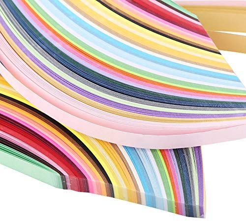 HERCHR 720 Stück Papier Quilling Strips Set 36 Farben 540mm(5mm)