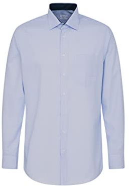 Seidensticker Herren Business-Hemd - Regular Fit - Bügelfrei- Kent-Kragen - Langarm - 100% Baumwolle Hellblau 38