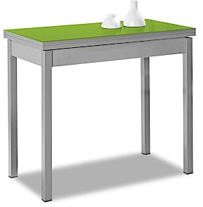 ASTIMESA Buchtyp Küchentisch, Metall, Grün, 80 x 40 cm bis 80 x 80 cm