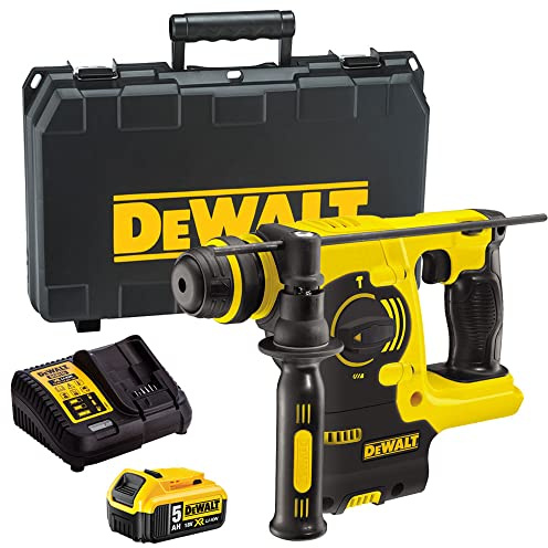 DeWalt DCH253N 18V XR SDS+ Rotary Hammer Drill with 1 x 5.0Ah Battery Charger & Case