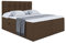 ALTDECOR Boxspringbett mit Matratze und Lattenrost, Boxbett, Topper, Polsterbett mit Bettkasten, Bett mit Stauraum H3-Matratze, Doppelbett, Springboxbett - Marce - 160x200 - Braun
