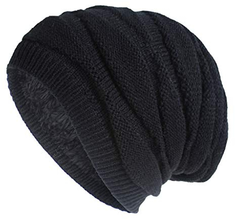 Damen Mütze Winter Beanie mit großem Kunstfellbommel I Frauen Beany Strickmütze Wintermütze I Elegant mit Bommel
