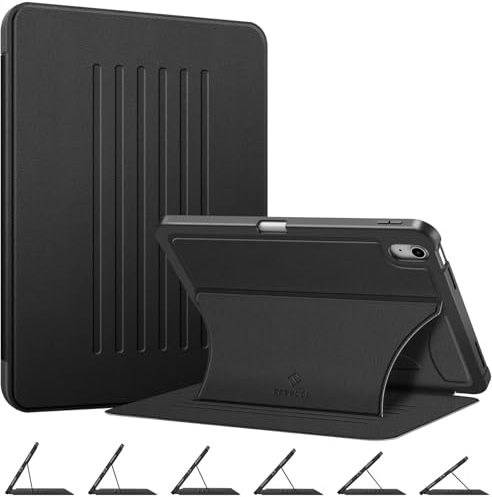 Fintie Hülle für iPad 11./ 10. Generation 2025/2022 11”/10.9 mit Stifthalter, Robustes Gehäuse, Soft TPU Rückseite Abdeckung Multi-Winkel Betrachtung mit magnetischer Standfunktion, Schwarz