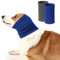 2Pcs Dog Snood for Neck & Ears Warmer Hood, Calming Pet Noise Reduction Ear Covers, Washable Comfort Anti-Anxiety Ear Muffs, Dog Winter Headwear for Bathing & Grooming (S, Blue, Gray)