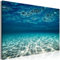 decomonkey Bilder Meer Maritime 120x80 cm 1 Teilig Leinwandbilder Bild auf Leinwand Vlies Wandbild Kunstdruck Wanddeko Wand Wohnzimmer Wanddekoration Deko Haus See Ozean Tiefsee Sand Blau