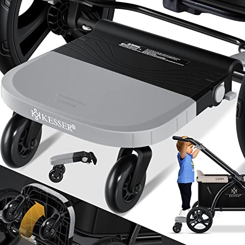 KESSER® Trittbrett Mitfahrbrett Zubehör passend für Loops Faltbarer Bollerwagen Handwagen, mit 360° drehbaren Rädern, bis zu 25 Kg belastbarZubehör: Trittbrett