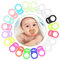 Vicloon Silikonring für Schnullerkette, 20 Stück Baby Silikonring Schnullerhalter 17 Farben Baby Ring Adapter, Schnullerkette Silikonring für Silikon Baby Dummy Schnuller Clip