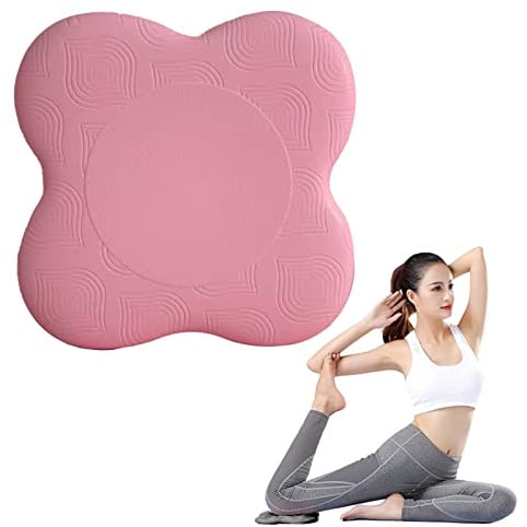 Tuzsocr Yoga-Kniebandage, Yogakissen aus Silikon, verschleißfest, rutschfest und weich, schützt Knie, Handgelenke und Ellbogen vor Verletzungen (Rosa)