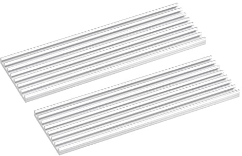 sourcing map 2 Pack M.2 2280 Nvme SSD Kühlkörper Kühler 70x22x3mm Weiß | Mit Thermische Pad Legierung Aluminum Hitze Spülbecken Kühlung Spülbecken, Für Laptop