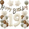 19 Geburtstag Deko Beige, Deko 19. Geburtstag Mädchen Junge, Beige Luftballons 19. Geburtstag Mädchen, Geburtstagsdeko 19 Jahre Beige Ballon, 19. Geburtstag Dekorationen, Luftballon 19. Party Deko