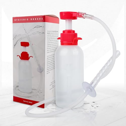Sistema de lavado personal de 3 piezas con bomba de botella – Ducha boquilla de pulverización lisa – Limpiador reutilizable para mujer – Calidad fiable – 300 ml