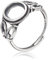 Beebeecraft 1 caja de Accesorios Ajustables para Anillos de Dedo de Plata de Ley con Bisel de Mariposa Ajustes de Anillo con Bandejas de 7.8x9.5 mm para Hacer Anillos Y Manualidades