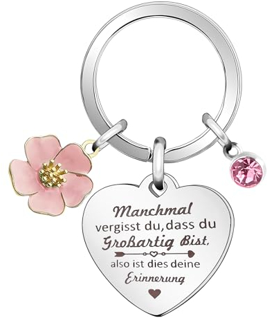 Schlüsselanhänger Herz Mit Gravur - Ermutigung für Frauen, Freundin, Beste Freund, Schwester, Mama - Motivations Geschenke