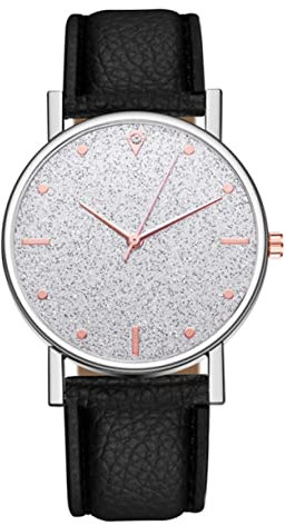 DEARMAMY 2pezzi Orologio Da Donna Elegante Orologio Da Polso Semplice e Creativo Per Ogni Occasione