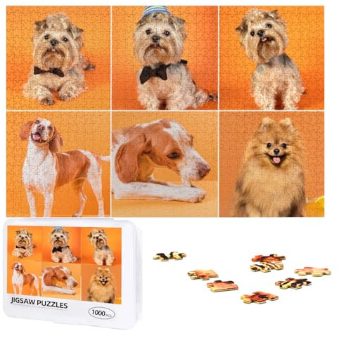 Custom Puzzles with Your 1 to 10 Photos, Text 300, 500, 1000 Pieces Personalised Jigsaw Puzzle Wooden Customised Picture Puzzle Birthday, Wedding, Festivals for Women Men, 1000pcs, 6 Images