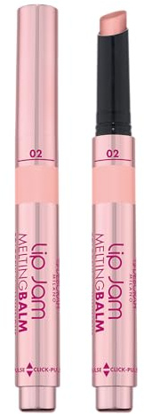 Deborah Milano Lip Jam Melting Balm, bunter Lippenbalsam, feuchtigkeitsspendend und geschmeidig machend, brillante Farbe bis zu 12 Stunden, glänzendes Finish, leichte Textur, elegante Stiftbox, 02