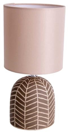 Tischleuchte Schreibtischlampe Nachttischlampe Schlafzimmerlampe Keramik Braun