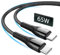 LMET - Cable USB-C a USB-C de 65 W PD de carga rápida, nailon trenzado - compatible con iPhone 16 Pro Max, Galaxy S24 Ultra, MacBook, iPad Pro, Pixel, etc. (1M)